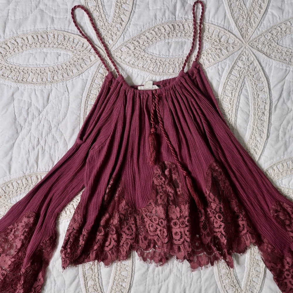 Boho Purple Crop Top